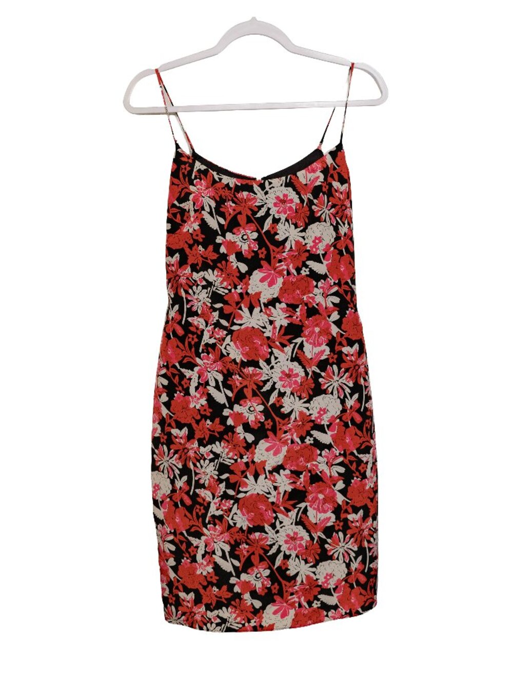 Y2K LAUNDRY Red Black Beige Floral Mini Dress - Size 6